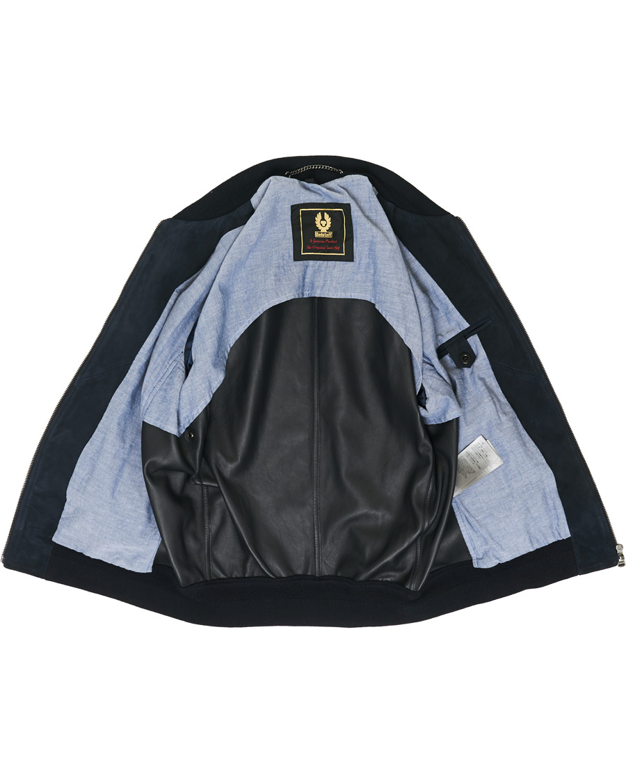 Herre | Jakker | Belstaff | Harbour Suede Bomber Jacket Dark Ink