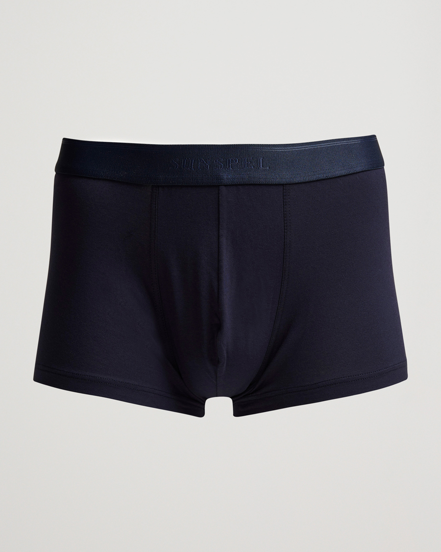 Herre | Undertøy | Sunspel | Cotton Stretch Trunk Navy
