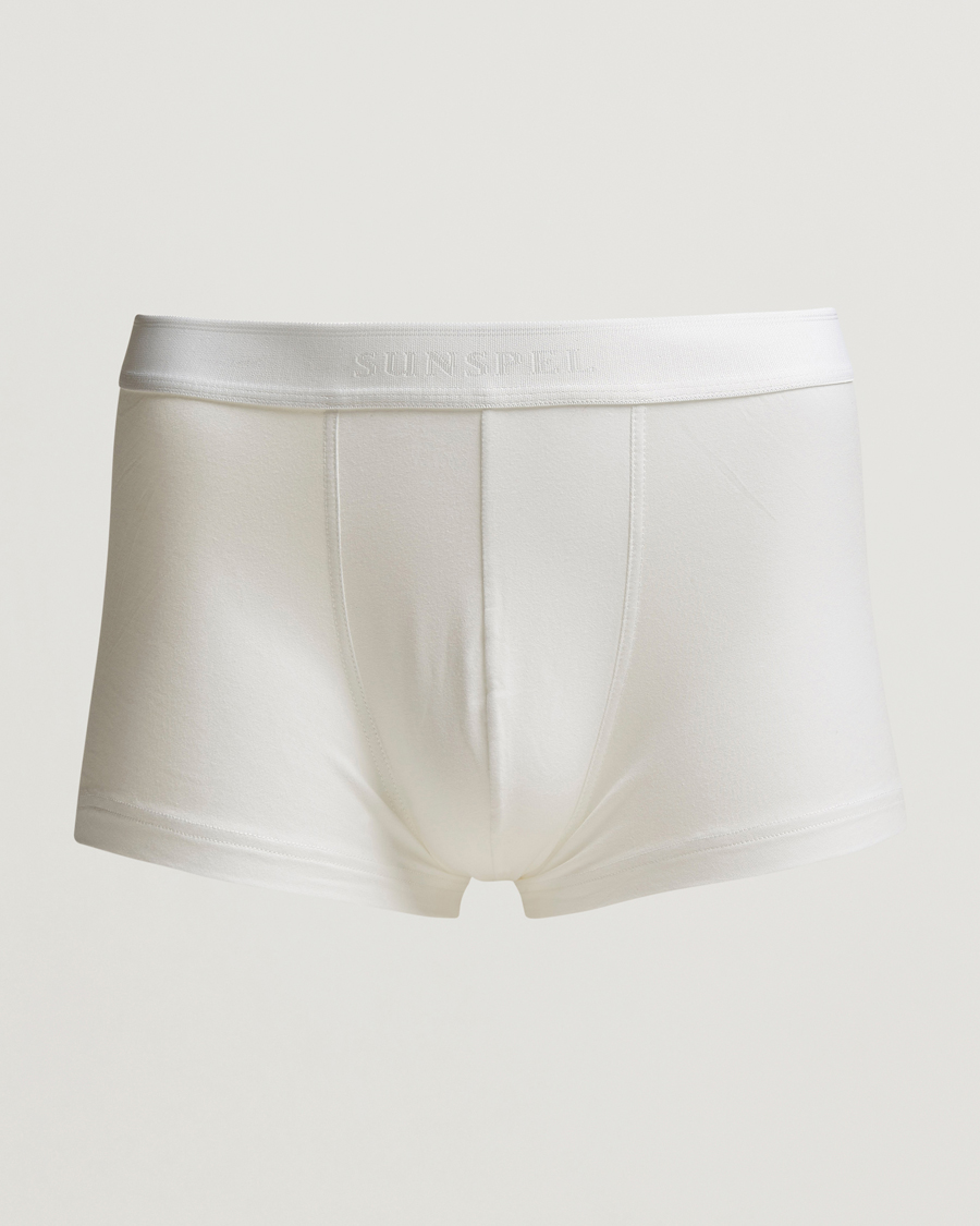 Herre | Undertøy | Sunspel | Cotton Stretch Trunk White