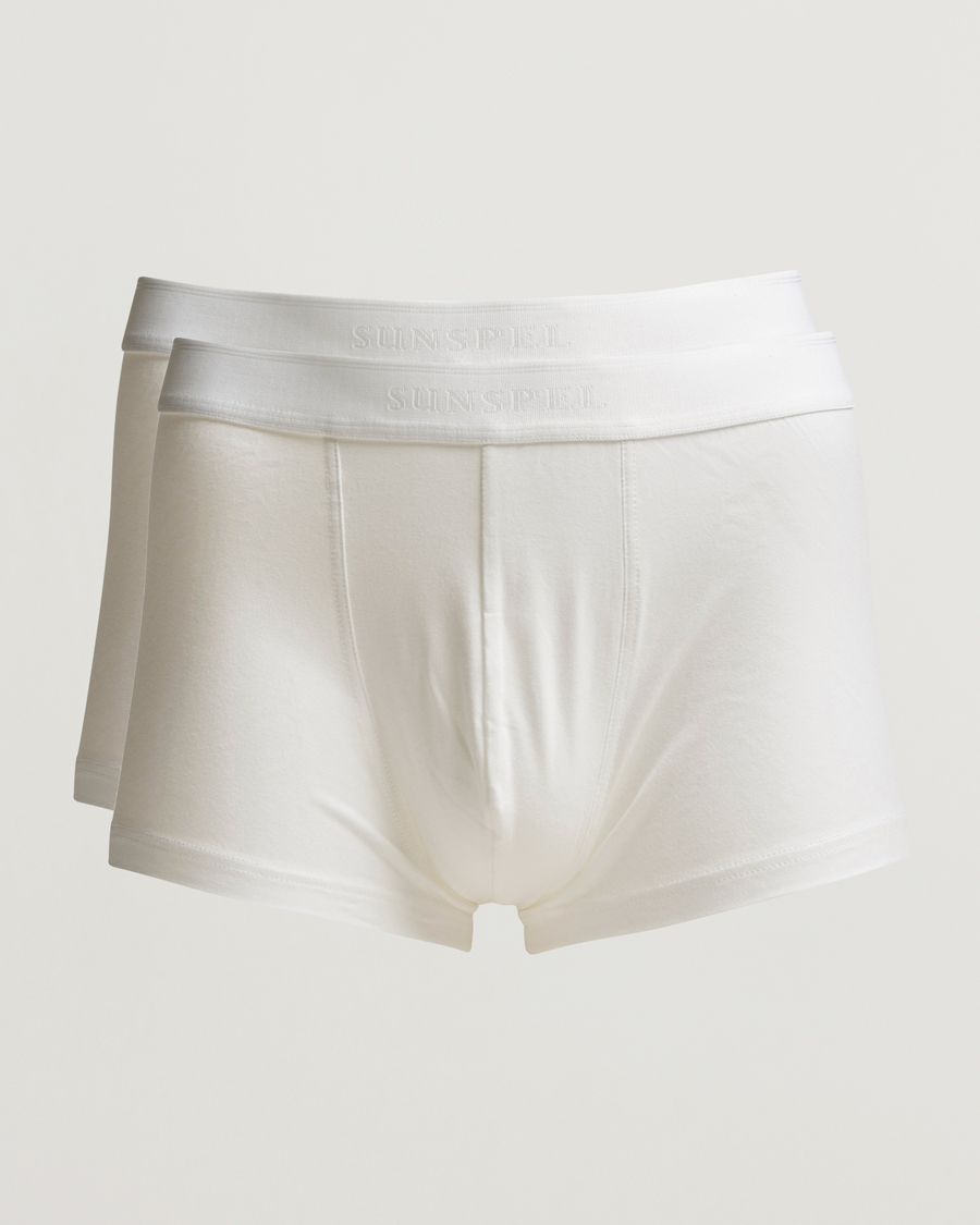 Herre | Underklær | Sunspel | 2-Pack Cotton Stretch Trunk White