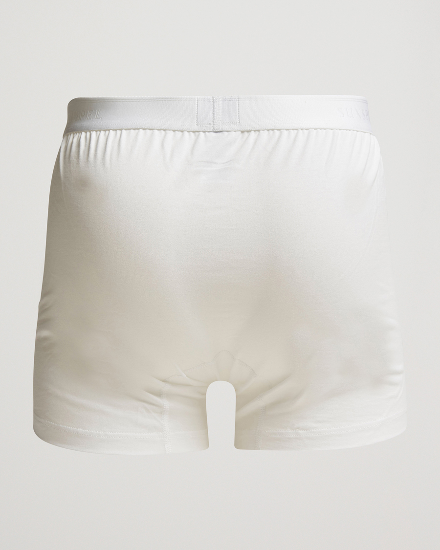 Herre | Boksershorts | Sunspel | Superfine Two Button Cotton White