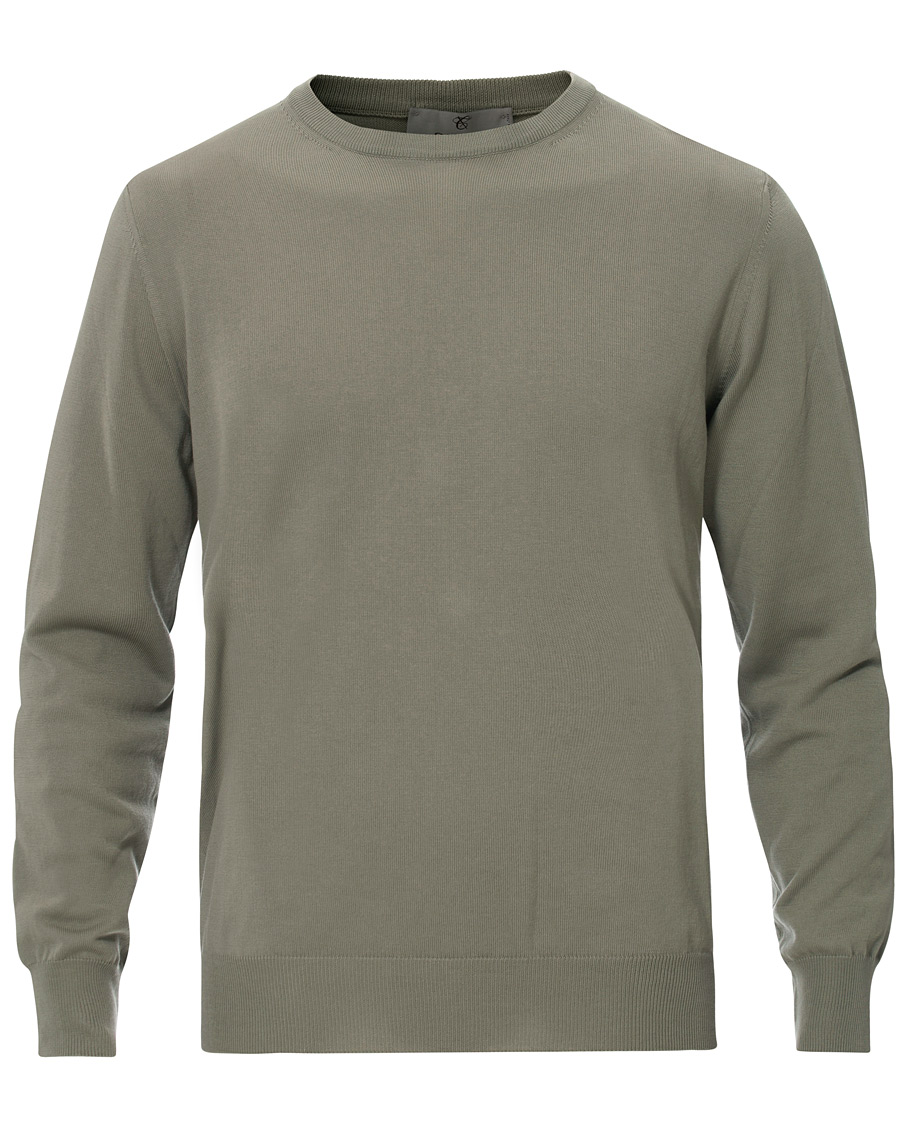Herre | Gensere | Canali | Cotton Crew Neck Sage