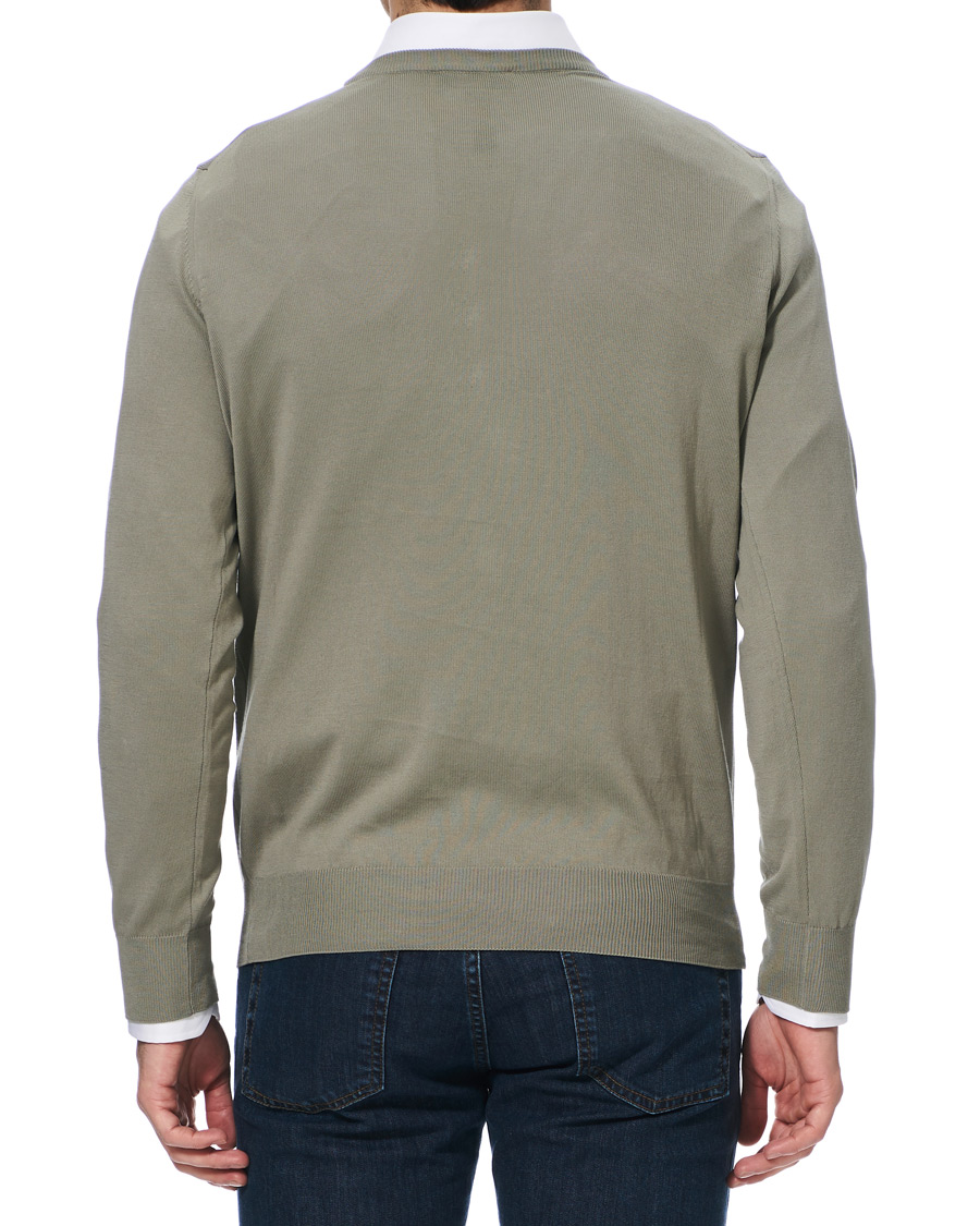 Herre | Gensere | Canali | Cotton Crew Neck Sage