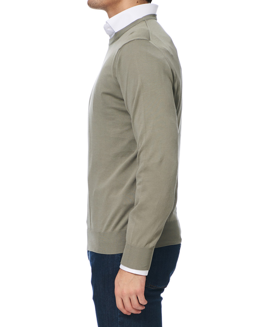 Herre | Gensere | Canali | Cotton Crew Neck Sage