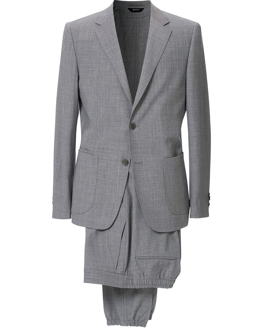 Herre | Dresser | Z Zegna | Techmerino Washable Wool Suit Light Grey
