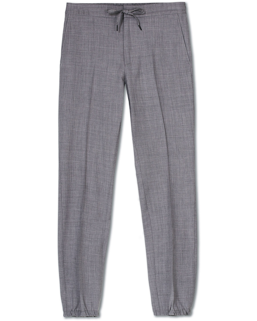 Herre | Bukser | Z Zegna | Techmerino Washable Drawstring Trousers Light Grey