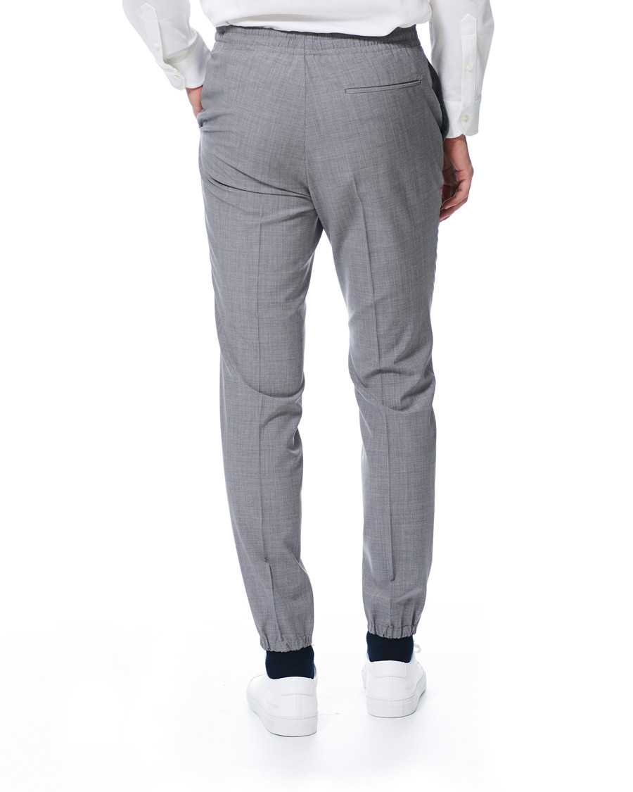 Herre | Bukser | Z Zegna | Techmerino Washable Drawstring Trousers Light Grey