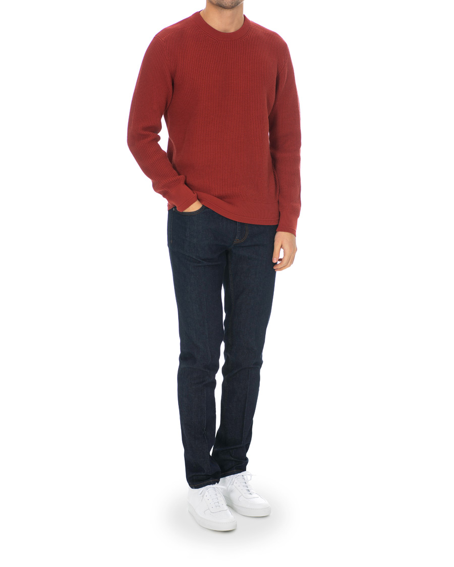 Herre | Gensere | Z Zegna | Waffle Knitted Sweater Dark Orange