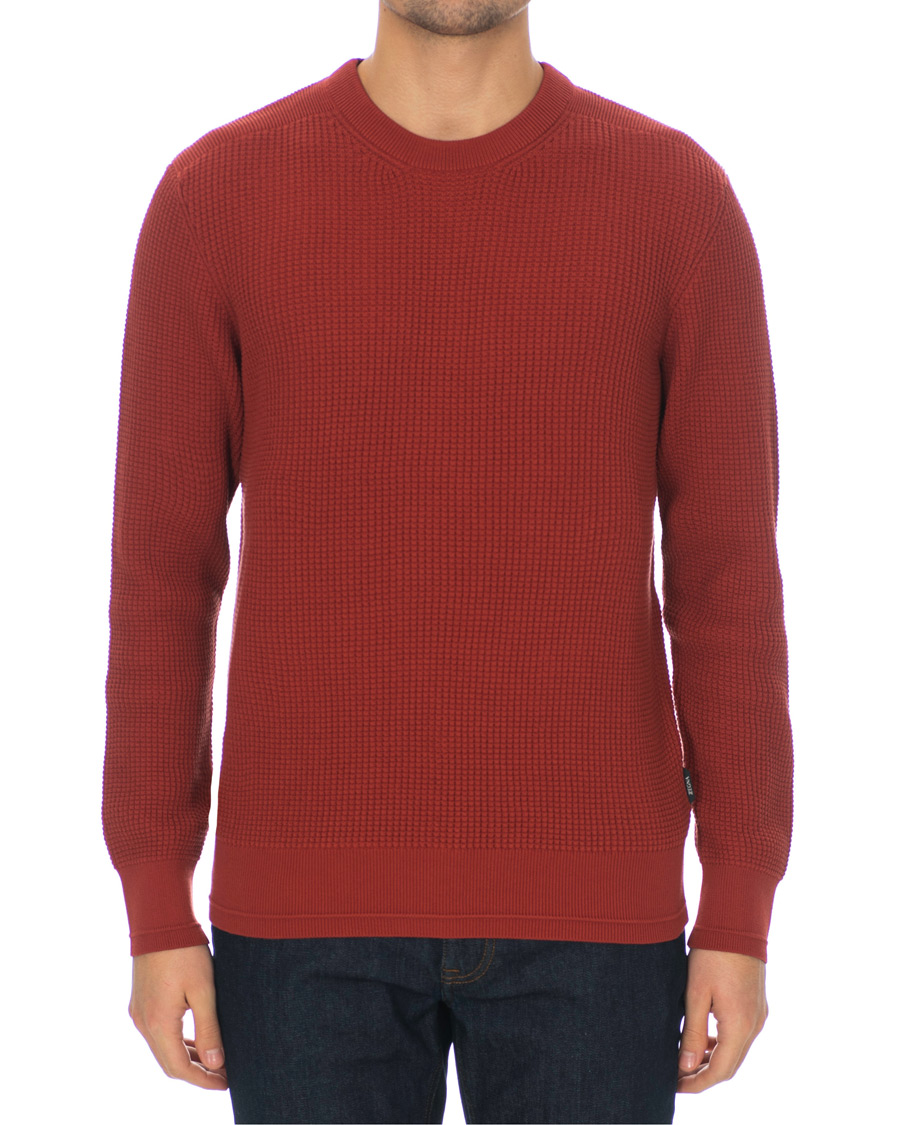 Herre | Gensere | Z Zegna | Waffle Knitted Sweater Dark Orange