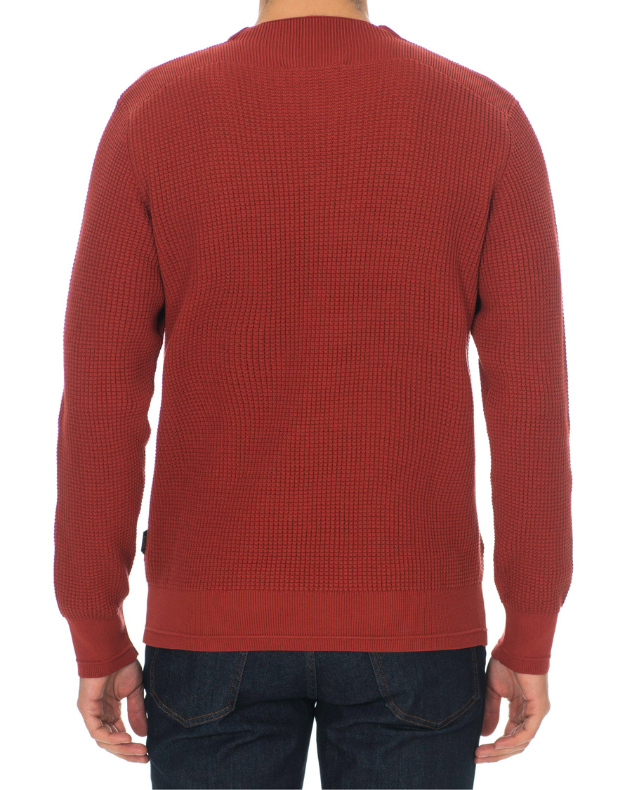Herre | Gensere | Z Zegna | Waffle Knitted Sweater Dark Orange