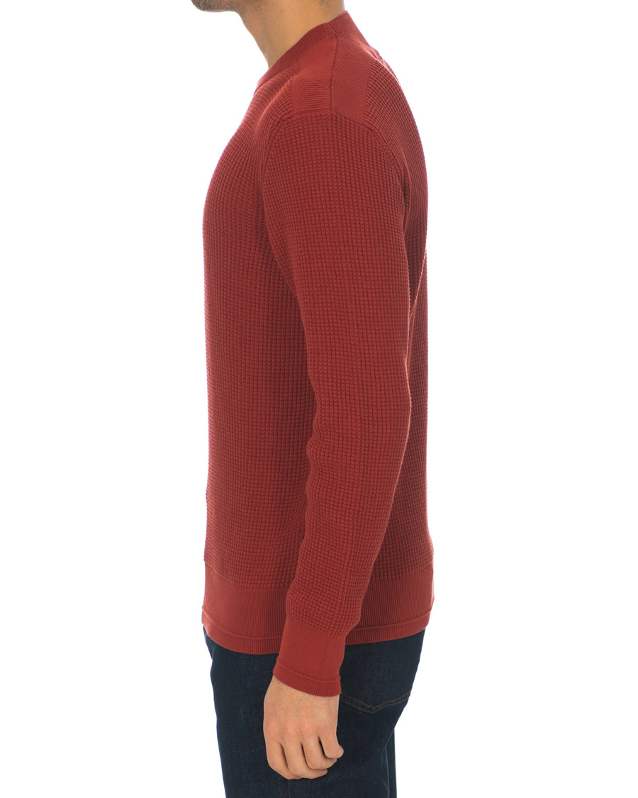 Herre | Gensere | Z Zegna | Waffle Knitted Sweater Dark Orange