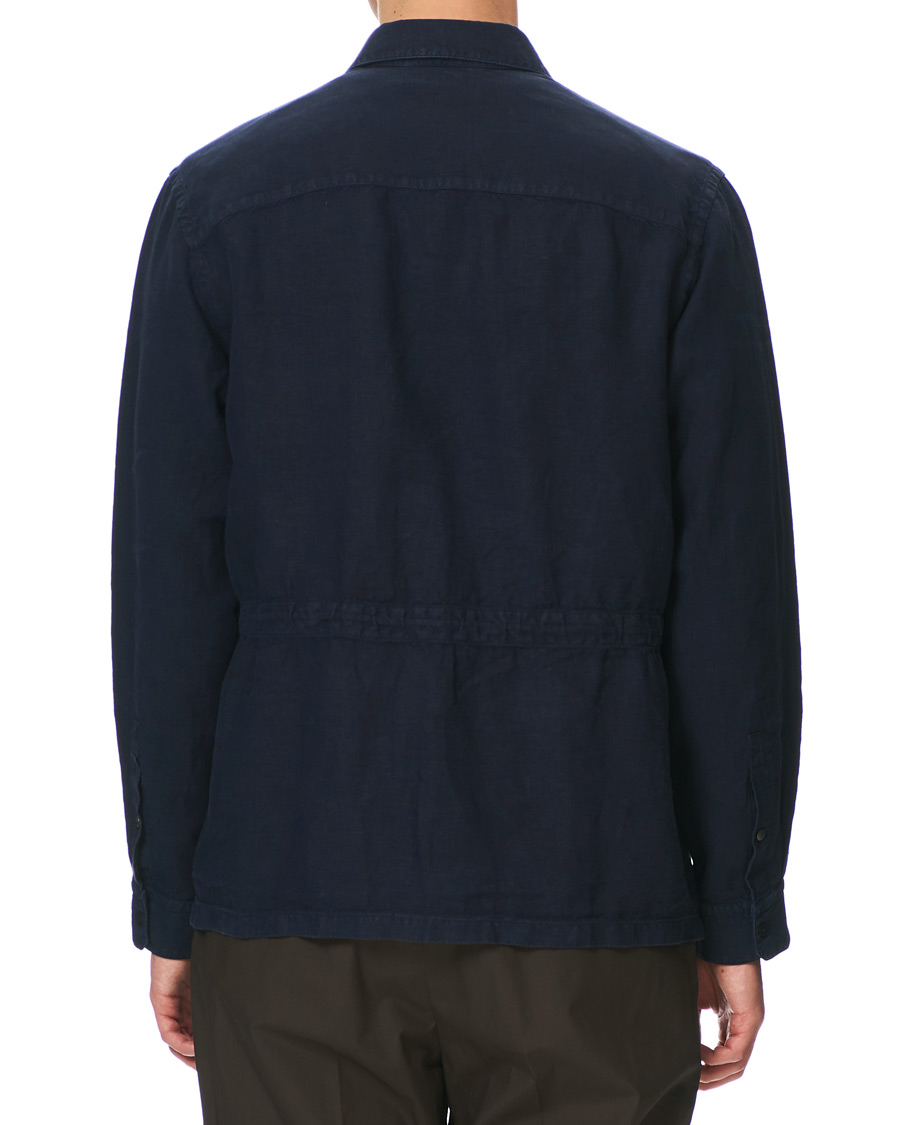 Herre | Jakker | Z Zegna | Sahariana Linen Overshirt Navy