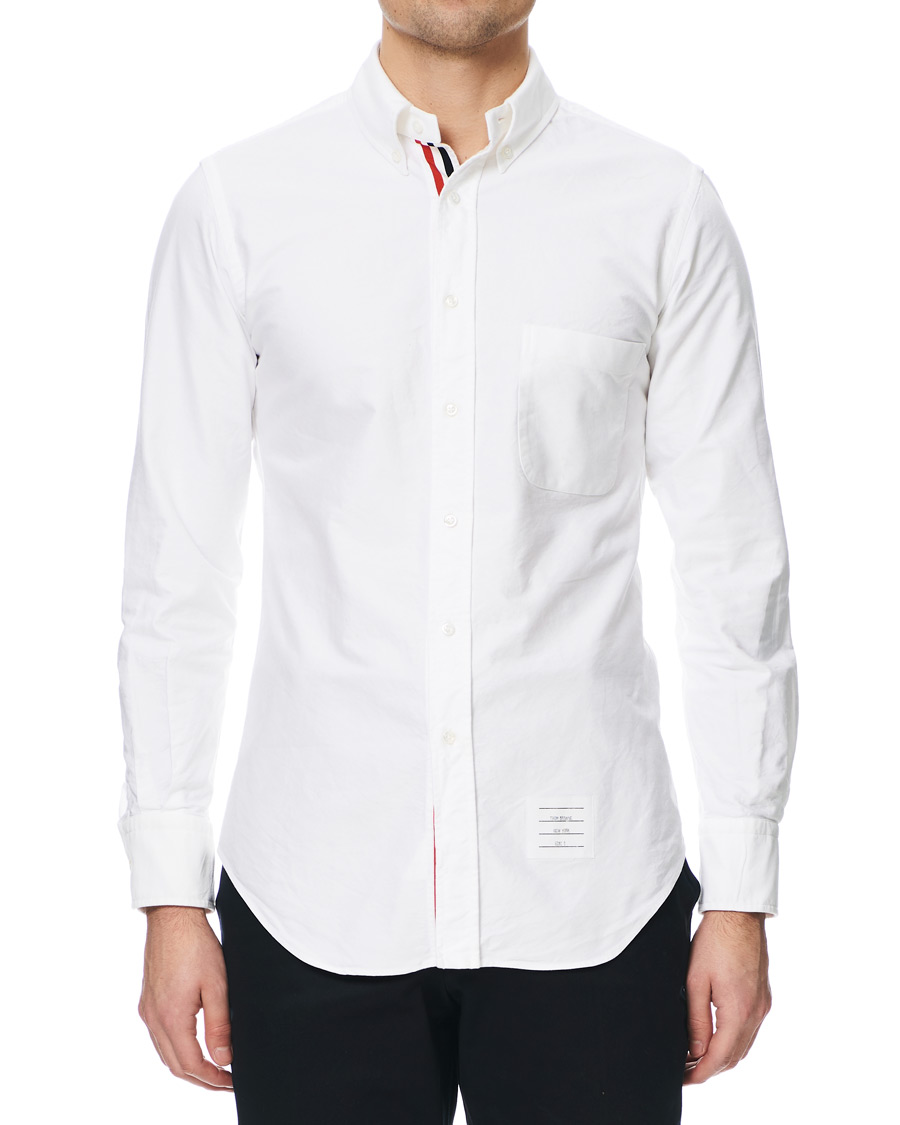 Herre | Skjorter | Thom Browne | Contrast Oxford Button Down Shirt White