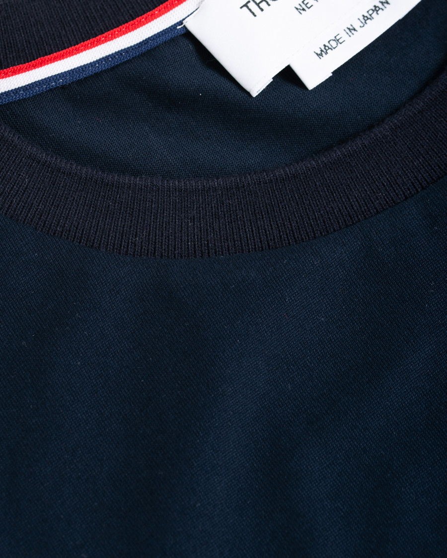 Herre | T-Shirts | Thom Browne | Side Slit Short Sleeve T-Shirt Navy