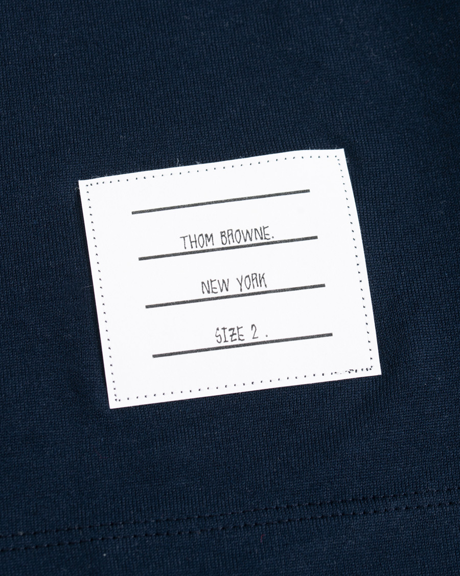 Herre | T-Shirts | Thom Browne | Side Slit Short Sleeve T-Shirt Navy
