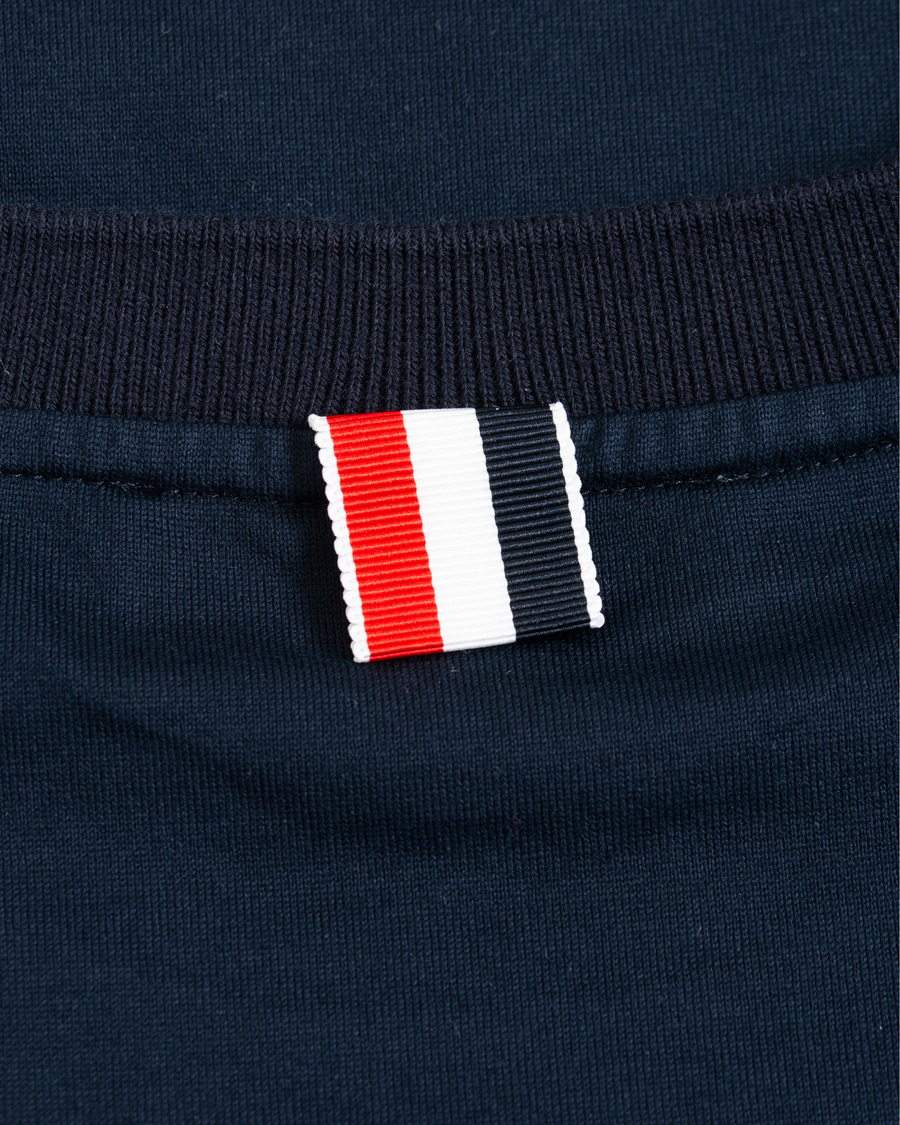 Herre | T-Shirts | Thom Browne | Side Slit Short Sleeve T-Shirt Navy