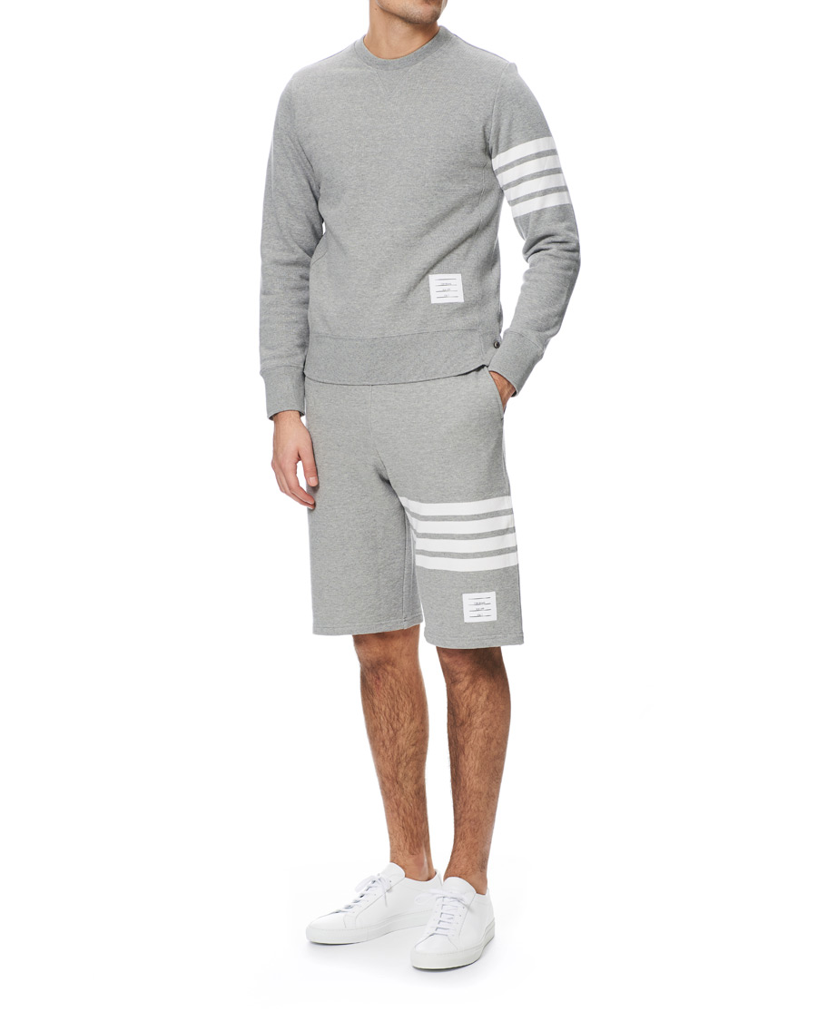 Herre | Gensere | Thom Browne | 4 Bar Loopback Sweatshirt Light Grey