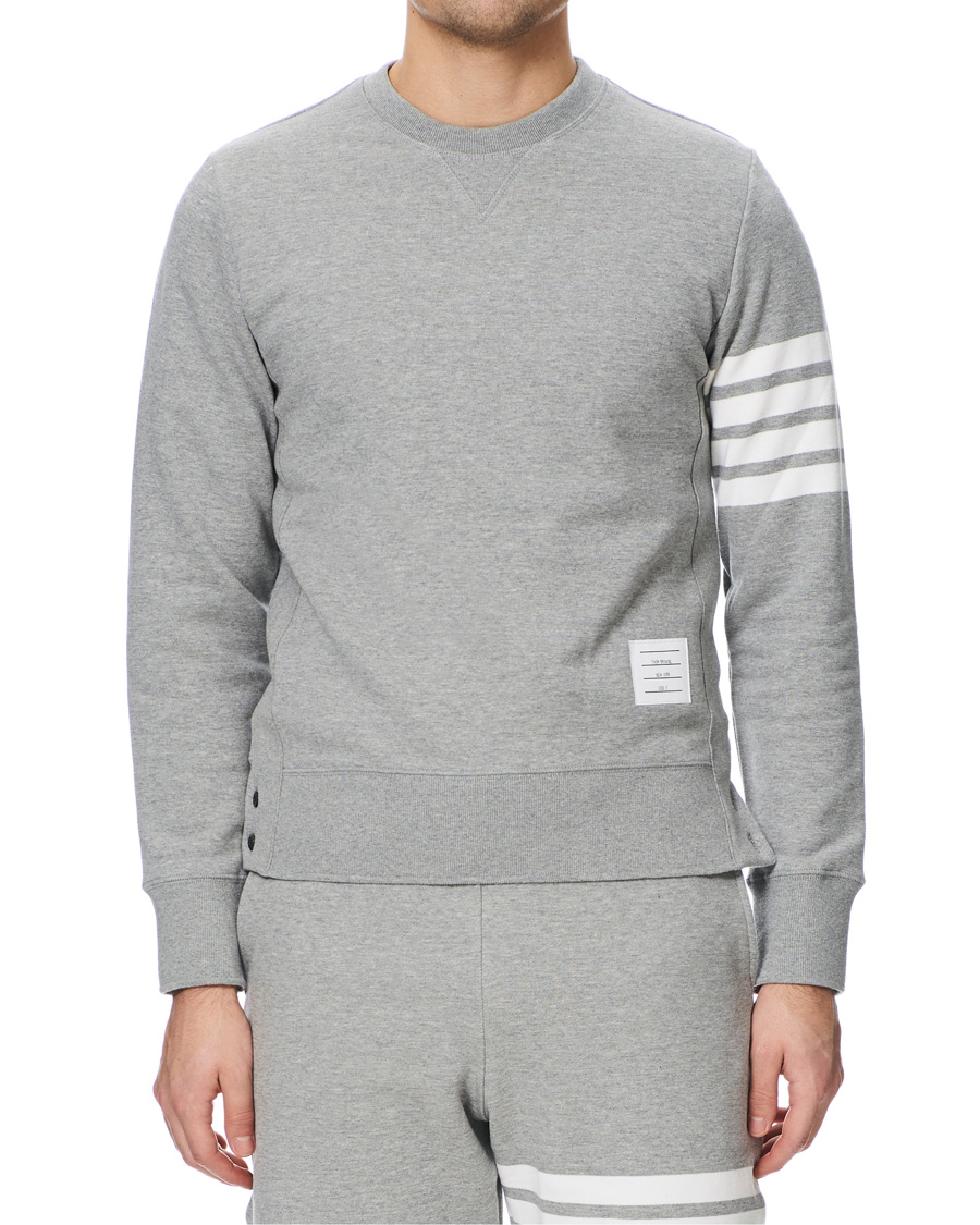 Herre | Gensere | Thom Browne | 4 Bar Loopback Sweatshirt Light Grey
