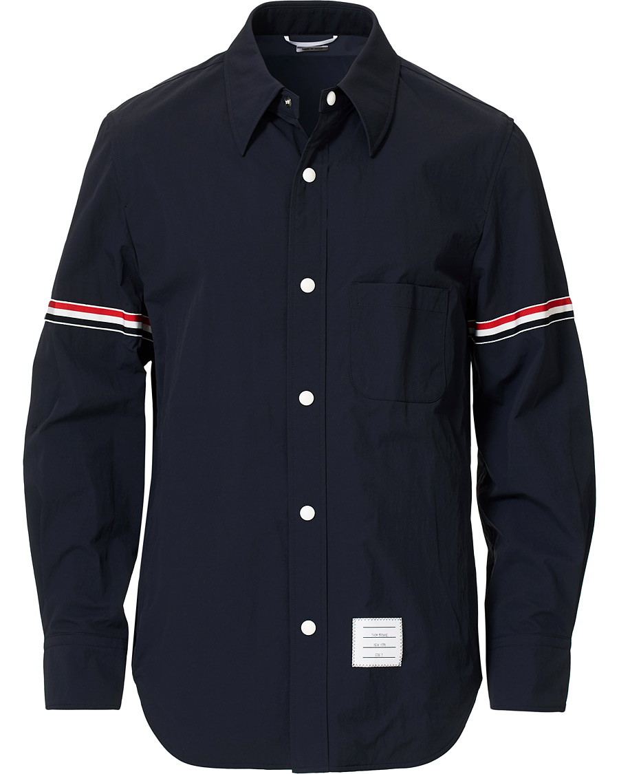 Herre | Jakker | Thom Browne | Armband Shell Nylon Shirt Jacket Navy