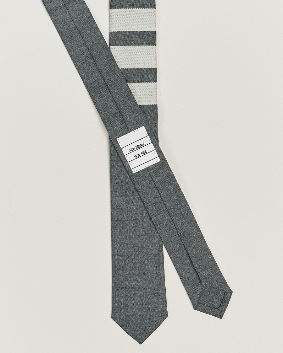 Herre |  | Thom Browne | 4 Bar Classic Tie Medium Grey