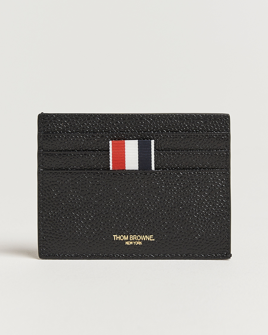 Herre | Lommebøker | Thom Browne | Pebble Grain Single Card Holder Black
