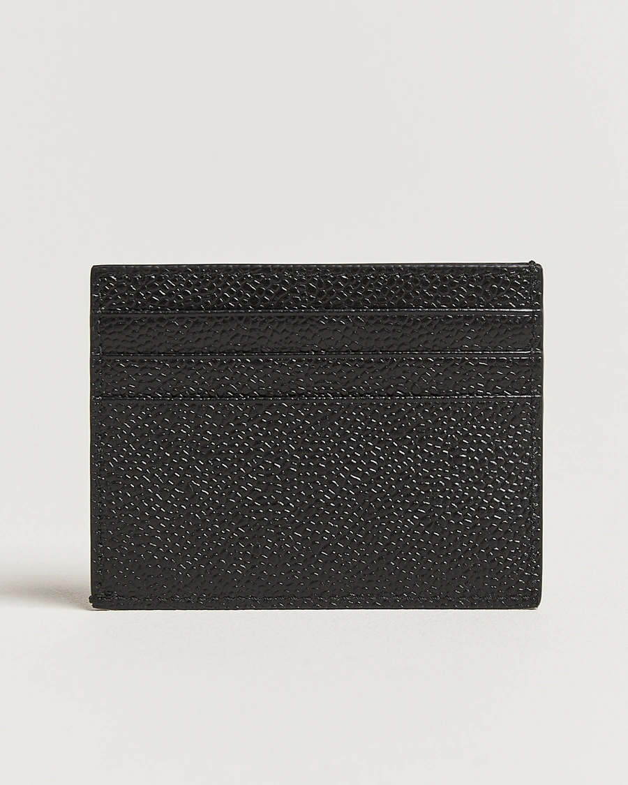 Herre | Thom Browne Pebble Grain Single Card Holder Black | Thom Browne | Pebble Grain Single Card Holder Black