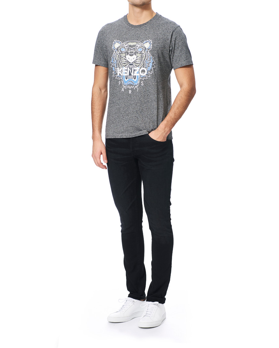 Herre | T-Shirts | KENZO | Tiger Crew Neck Tee Grey Melange
