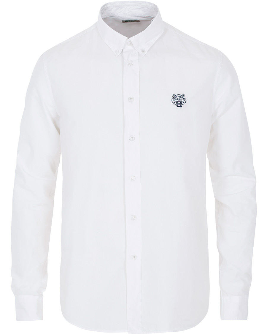 Herre | Skjorter | KENZO | Casual Fit Crest Shirt White
