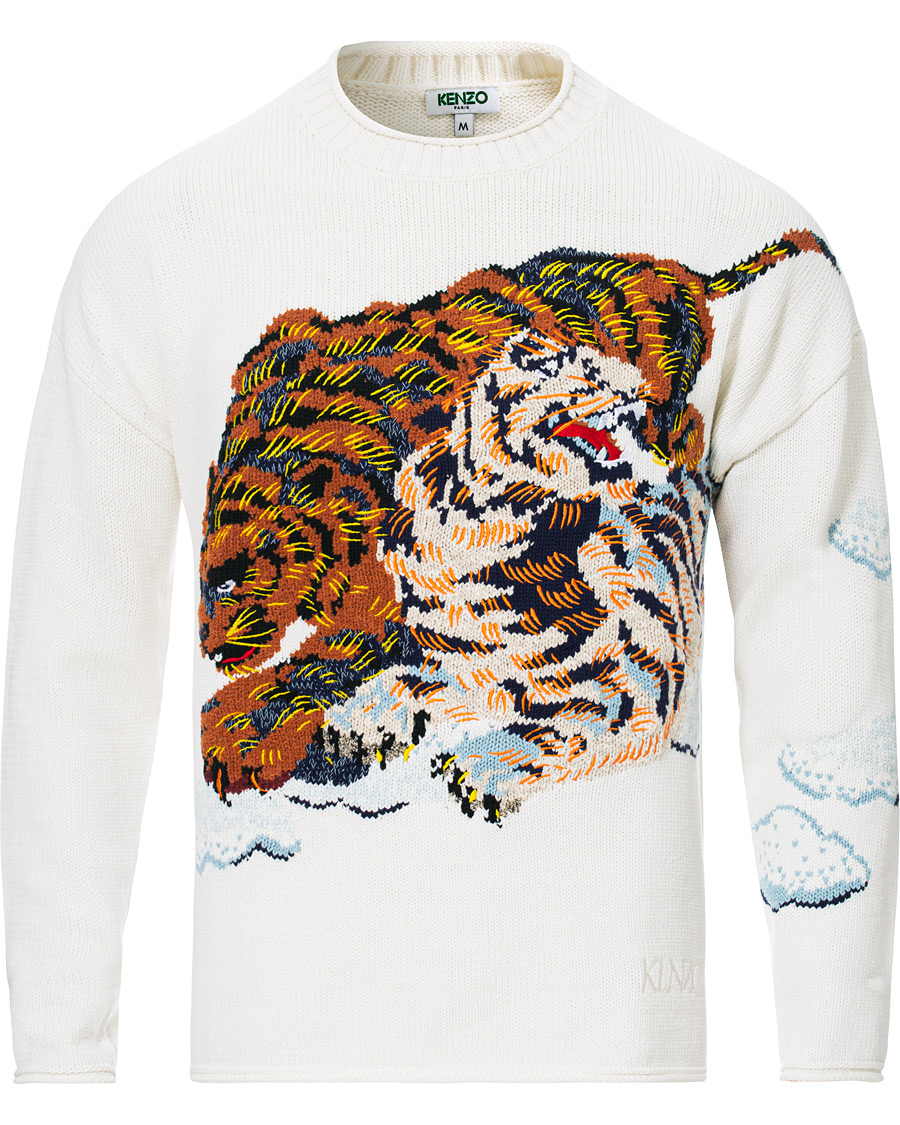 Herre | Gensere | KENZO | Tiger Cloud Crew Neck Jumper Ecru