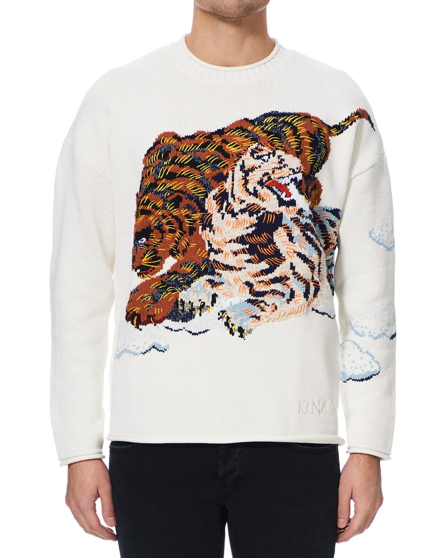Herre | Gensere | KENZO | Tiger Cloud Crew Neck Jumper Ecru