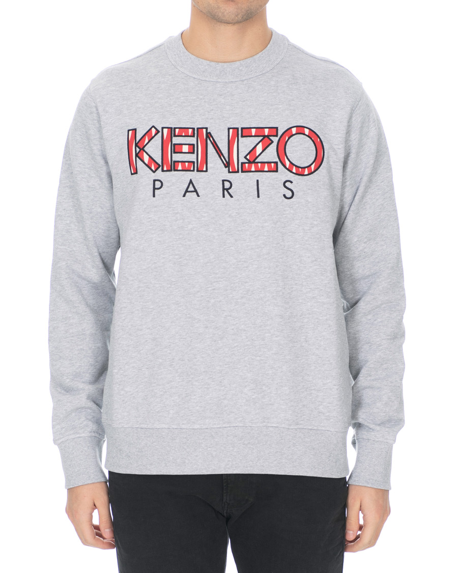 Herre | Gensere | KENZO | Paris Crew Neck Sweatshirt Grey Melange