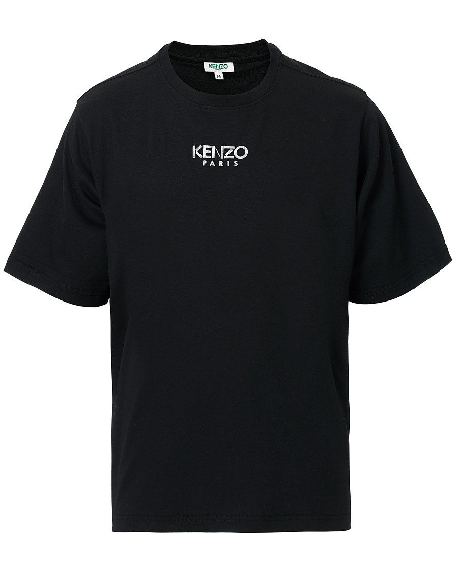 Herre | T-Shirts | KENZO | Oversized Paris Crew Neck Tee Black