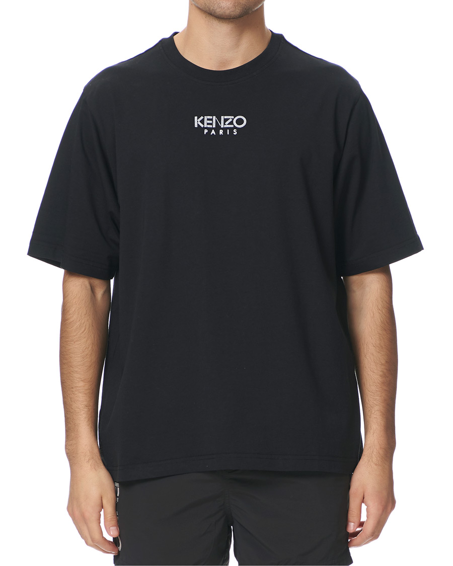 Herre | T-Shirts | KENZO | Oversized Paris Crew Neck Tee Black