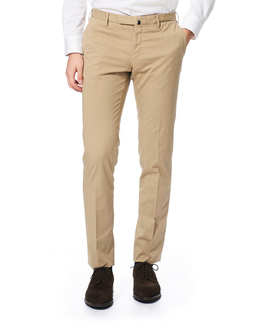 Herre | Bukser | Incotex | Slim Fit Stretch Chinos Sand