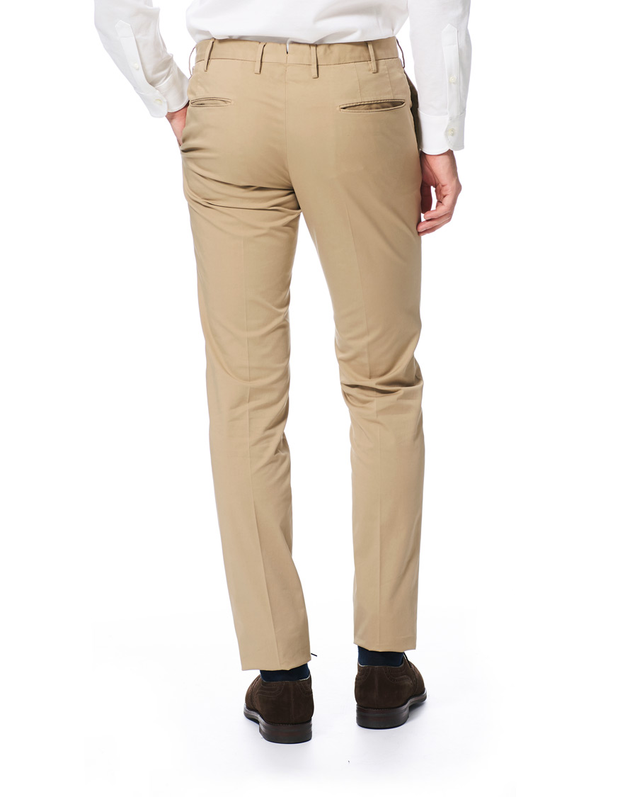 Herre | Bukser | Incotex | Slim Fit Stretch Chinos Sand
