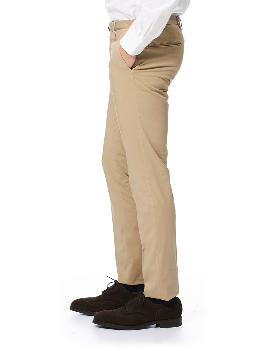 Herre | Bukser | Incotex | Slim Fit Stretch Chinos Sand