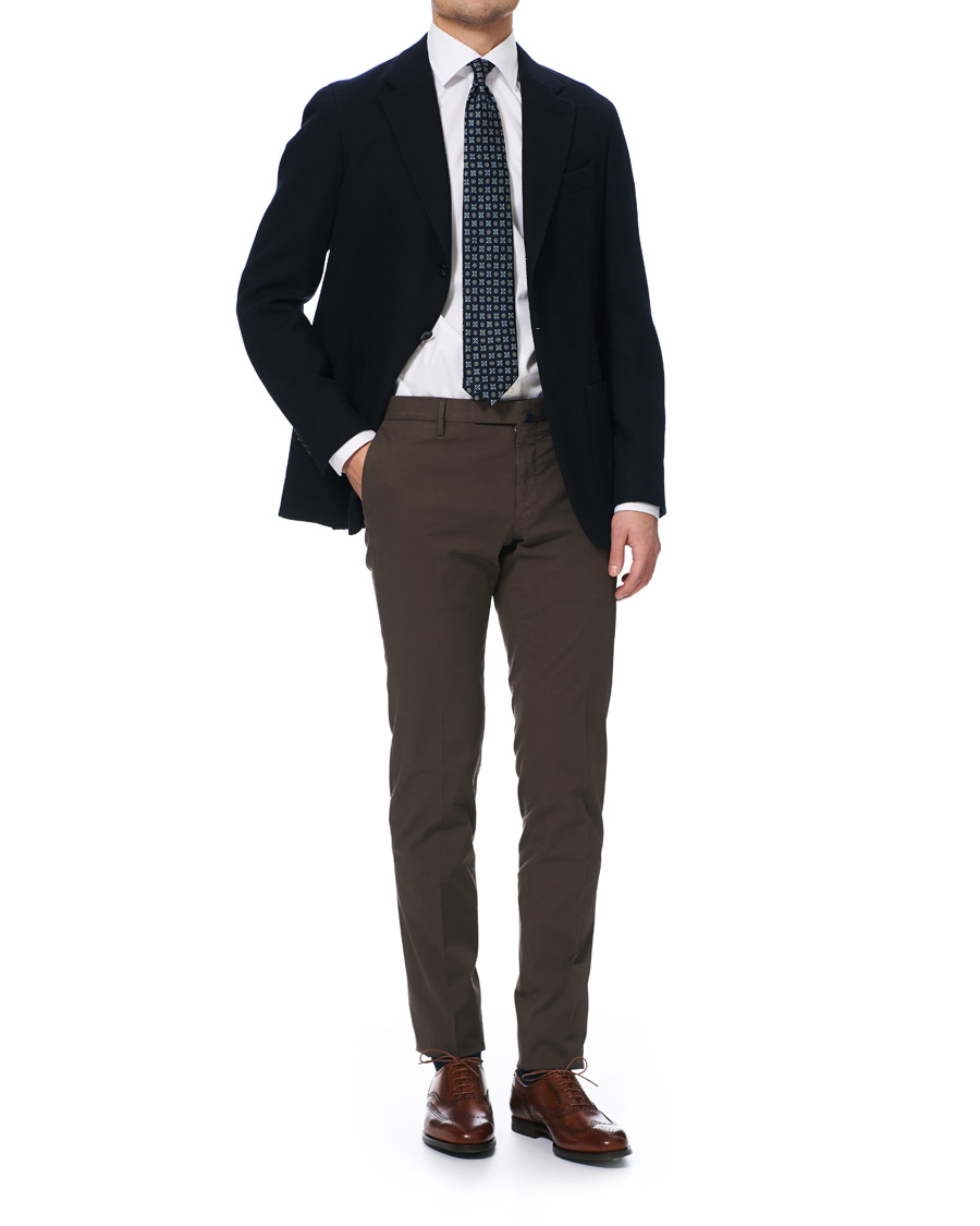 Herre | Bukser | Incotex | Slim Fit Stretch Chinos Dark Brown