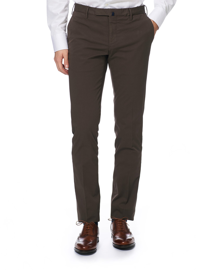Herre | Bukser | Incotex | Slim Fit Stretch Chinos Dark Brown