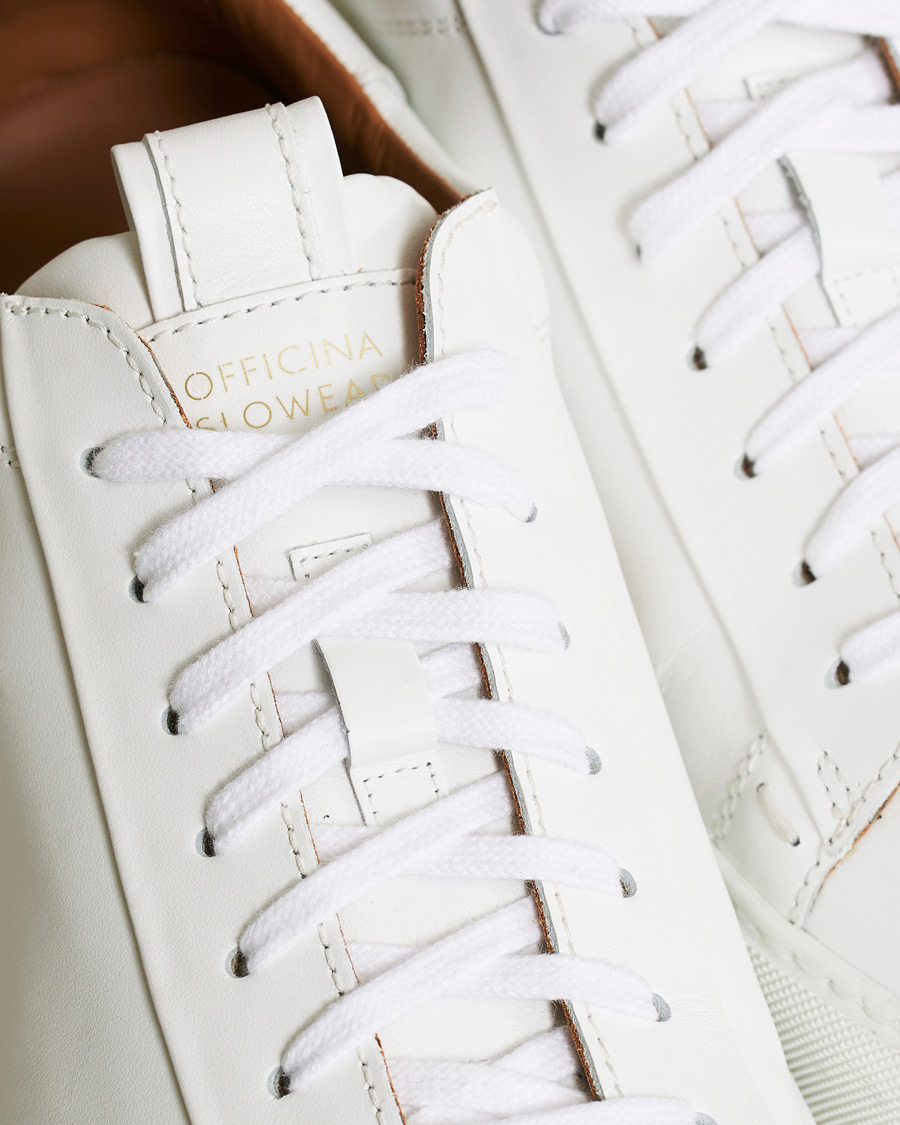 Herre | Slowear Officina Leather Sneaker White Calf | Slowear | Officina Leather Sneaker White Calf