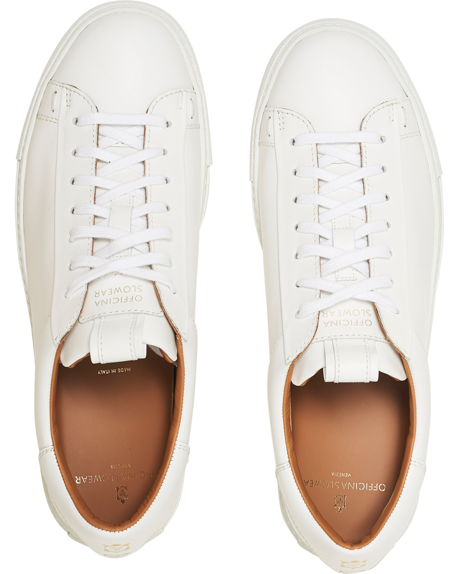 Herre | Slowear Officina Leather Sneaker White Calf | Slowear | Officina Leather Sneaker White Calf
