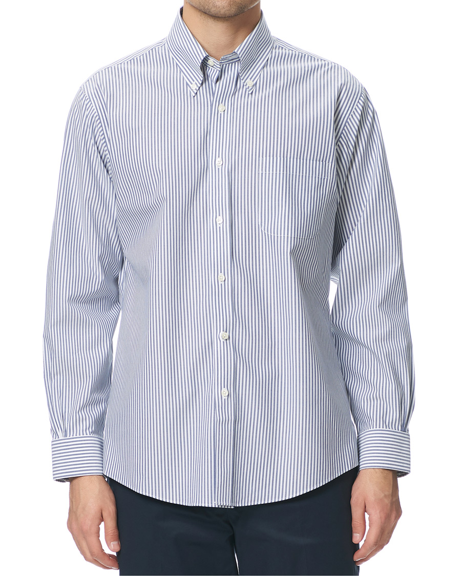 Herre | Skjorter | Brooks Brothers | Regent Fit Non Iron Stripe Shirt Dark Blue