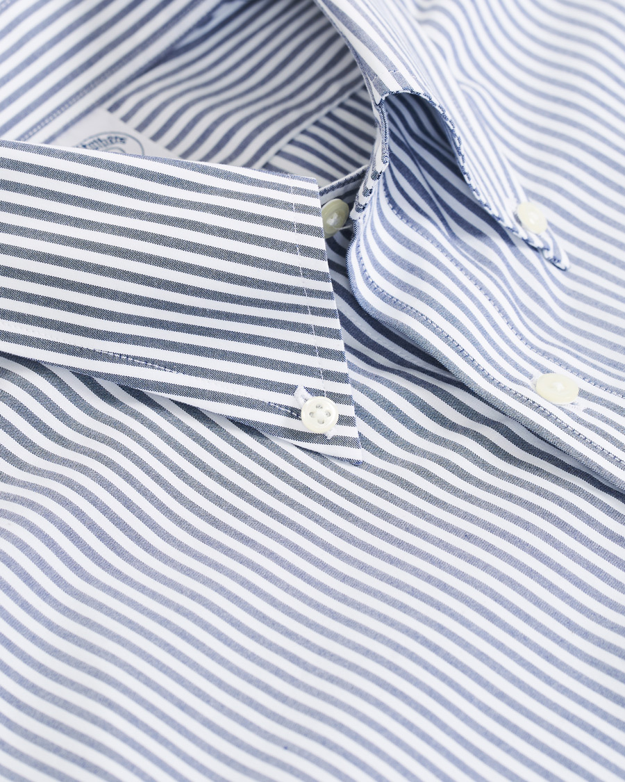 Herre | Skjorter | Brooks Brothers | Regent Fit Non Iron Stripe Shirt Dark Blue