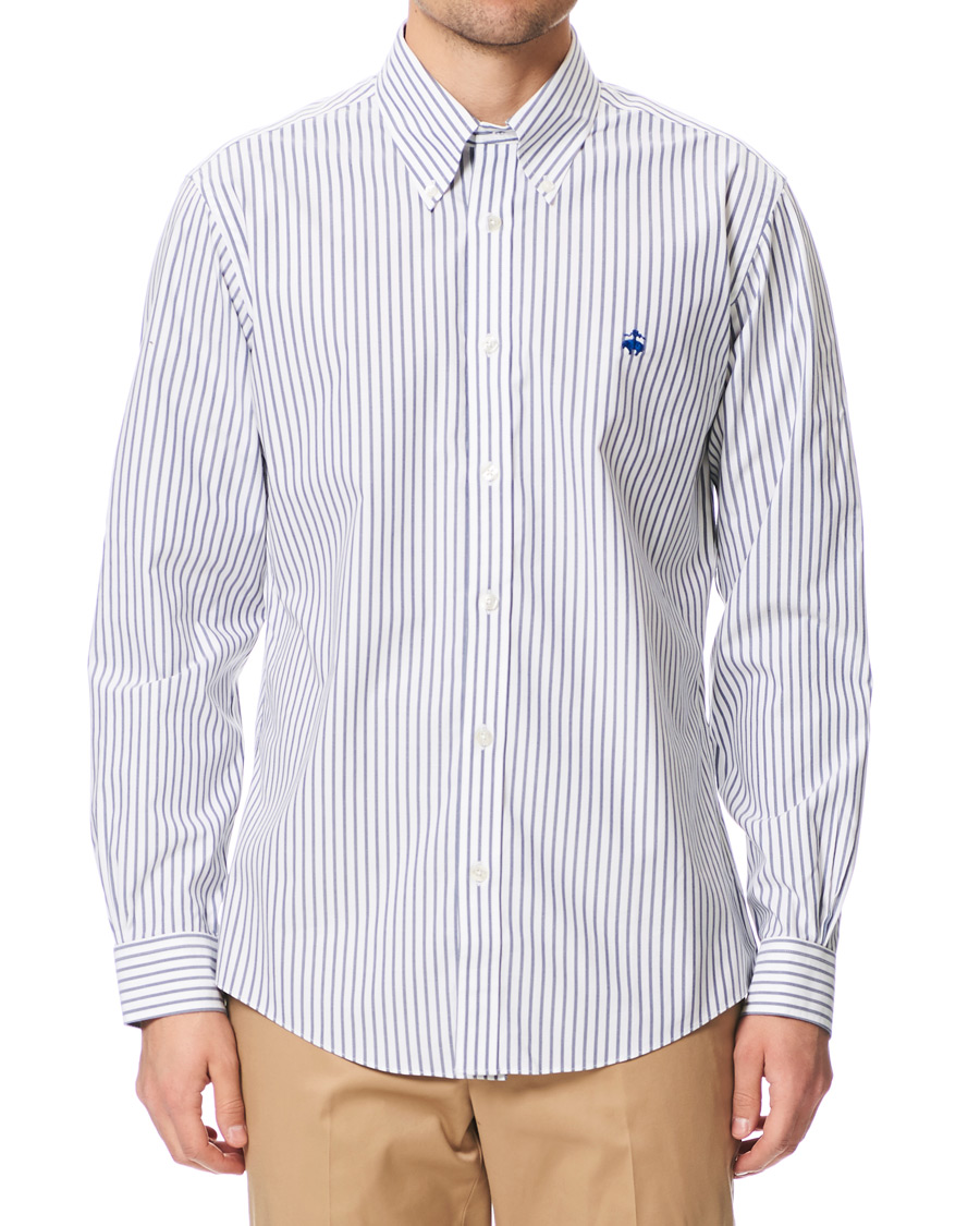 Herre | Skjorter | Brooks Brothers | Regent Fit Non Iron Sport Button Down Shirt Dark Blue