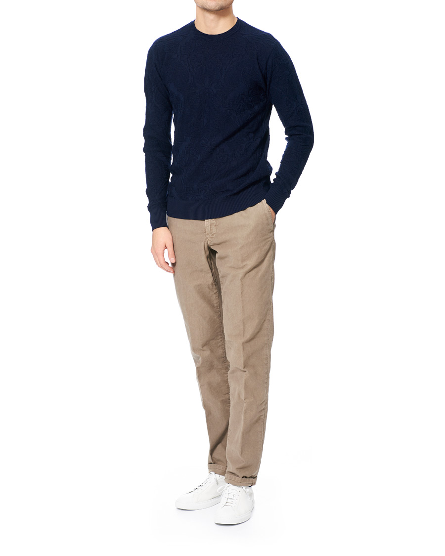 Herre | Gensere | Etro | Tonal Embroidery Knitted Sweater Dark Blue