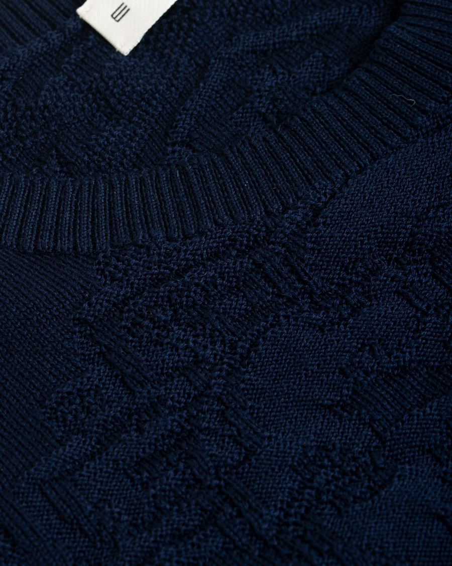 Herre | Gensere | Etro | Tonal Embroidery Knitted Sweater Dark Blue