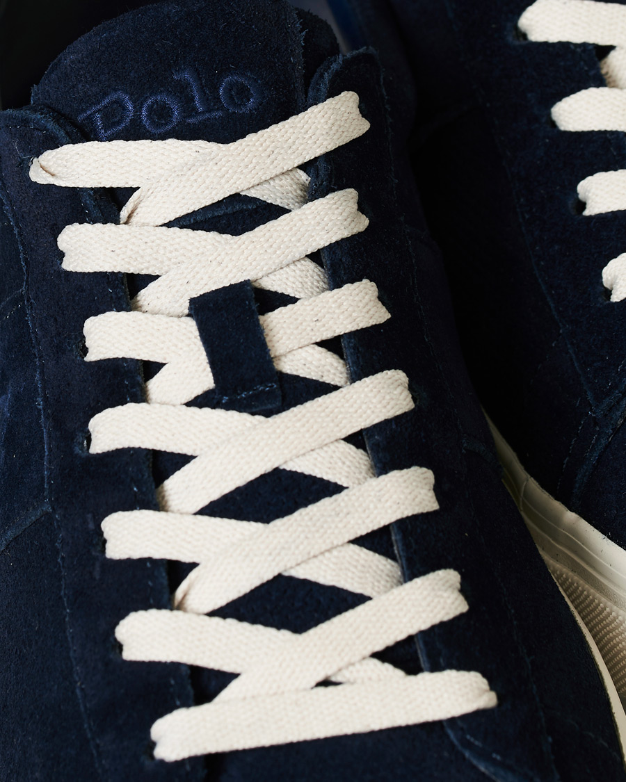 Herre | Polo Ralph Lauren Sayer Perforated Sneaker Navy Suede | Polo Ralph Lauren | Sayer Perforated Sneaker Navy Suede