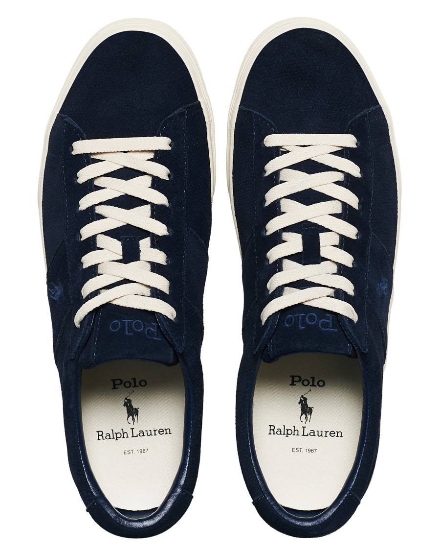 Herre | Polo Ralph Lauren Sayer Perforated Sneaker Navy Suede | Polo Ralph Lauren | Sayer Perforated Sneaker Navy Suede