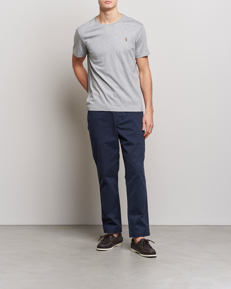 Herre |  | Polo Ralph Lauren | Luxury Pima Cotton Crew Neck T-Shirt Andover Heather