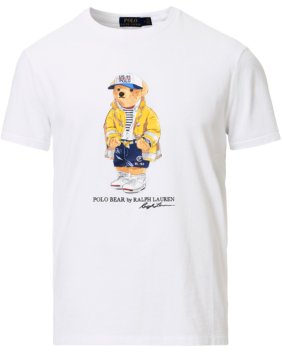 Herre | T-Shirts | Polo Ralph Lauren | Bear Crew Neck Tee White