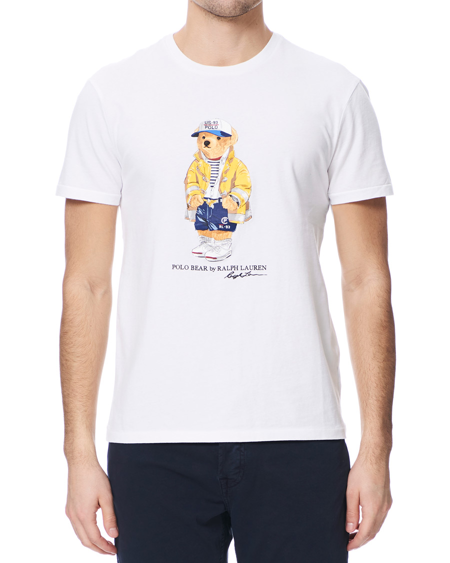 Herre | T-Shirts | Polo Ralph Lauren | Bear Crew Neck Tee White